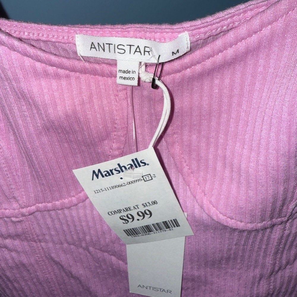 Marshalls Pink Ribbed Tank Top - Picture 2 of 3